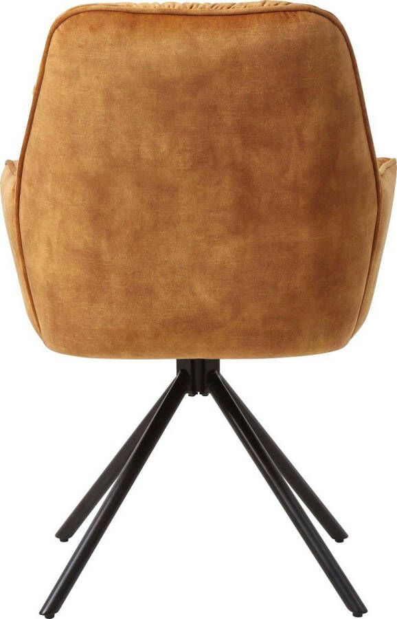 SalesFever Kuipstoel Eetkamerstoel 360° draaiende functie draaistoel stoel met armleuningen (1 stuk) - Foto 7