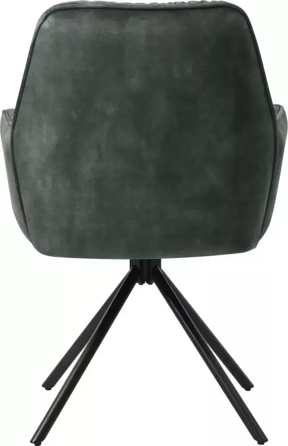 SalesFever Kuipstoel Eetkamerstoel 360° draaiende functie draaistoel stoel met armleuningen (1 stuk) - Foto 6