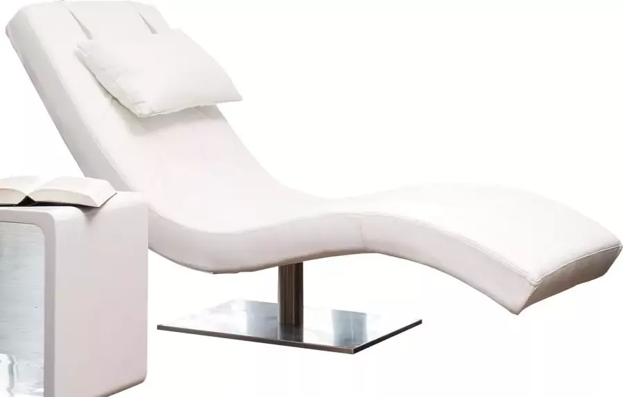 SalesFever Relaxfauteuil met nekkussen stretcher met moderne metalen voet - Foto 4