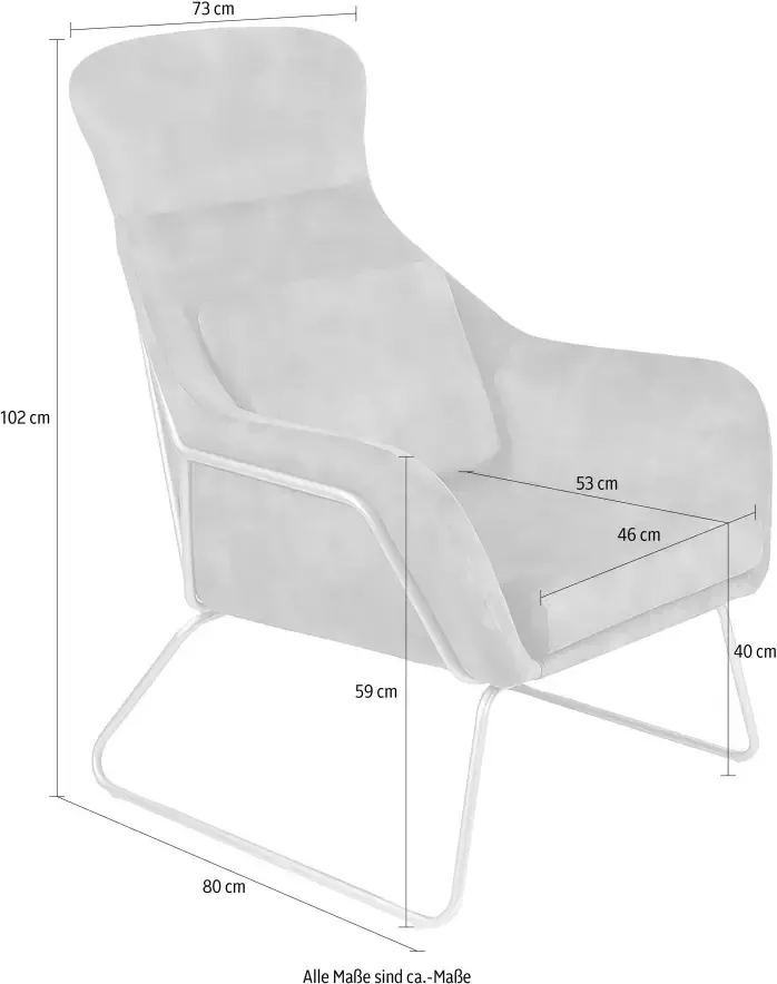 Ontspan fauteuil gemaakt van grijs fluwelen velours - Foto 3