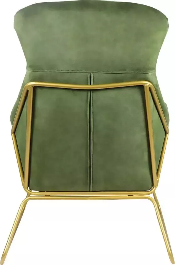 Ontspan fauteuil gemaakt van fluwelen velours groen - Foto 6