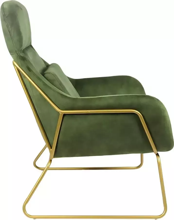 Ontspan fauteuil gemaakt van fluwelen velours groen - Foto 1