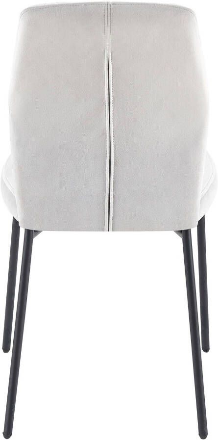 SalesFever Stoel met 4 poten Esszimmerstuhl mit elegantem Stil met honingraatpatroon op de rug (set 2 stuks) - Foto 6