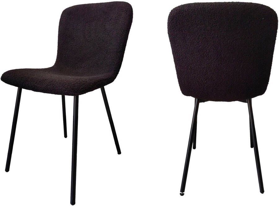 SalesFever Stoel met 4 poten Esszimmerstuhl stilvolles Set ergonomisch gevormde zitting en rugleuning (set 4 stuks) - Foto 4