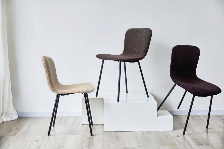 SalesFever Stoel met 4 poten Esszimmerstuhl stilvolles Set ergonomisch gevormde zitting en rugleuning (set 4 stuks) - Foto 4