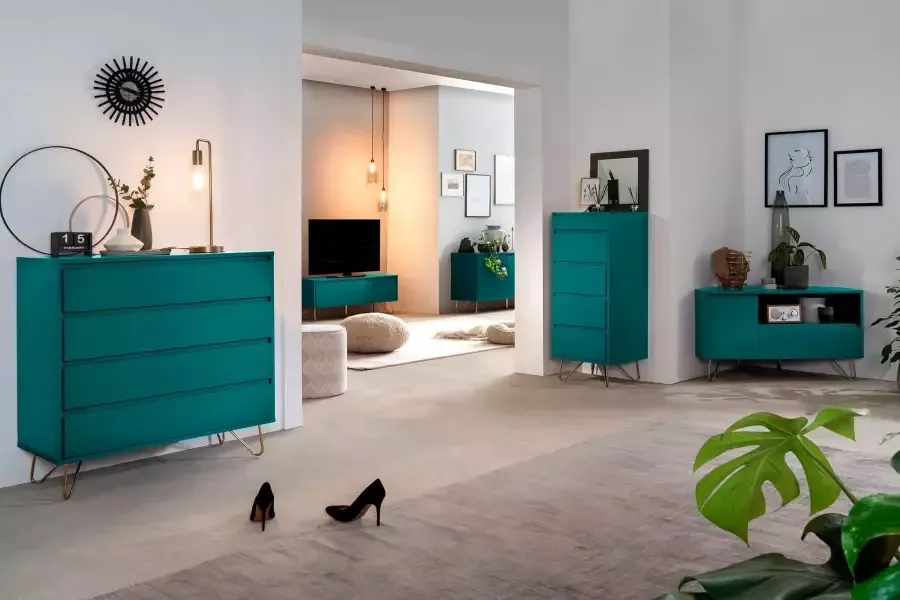 SalesFever Tv-meubel Haarspeld poten modern tv-meubel tv-kast met klepdemper - Foto 3