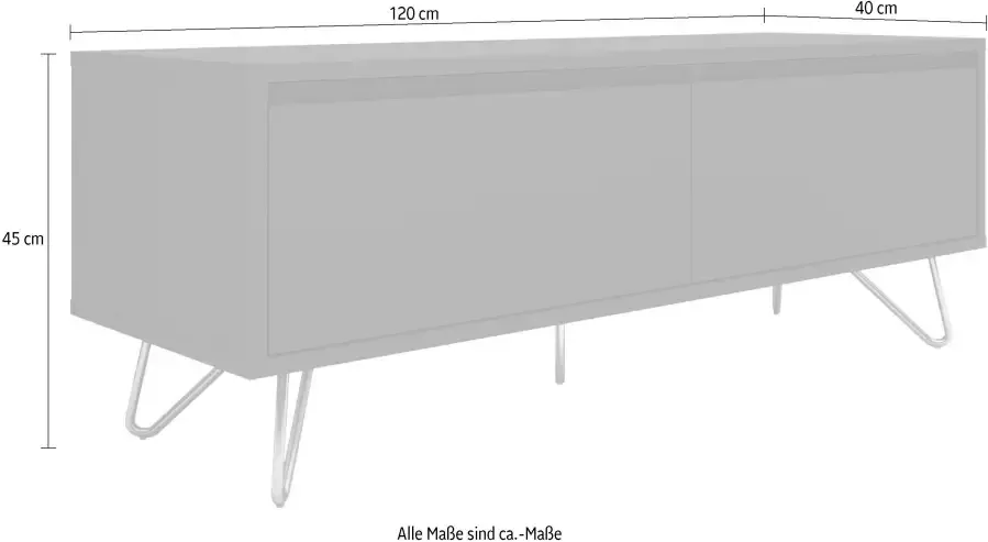 SalesFever Tv-meubel Haarspeld poten modern tv-meubel tv-kast met klepdemper - Foto 5