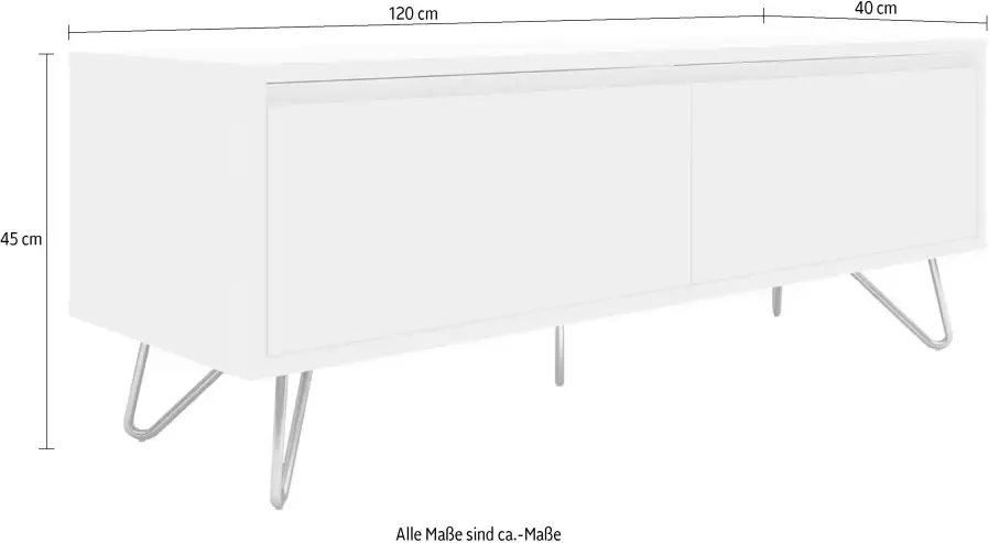 SalesFever Tv-meubel Haarspeld poten modern tv-meubel tv-kast met klepdemper - Foto 4