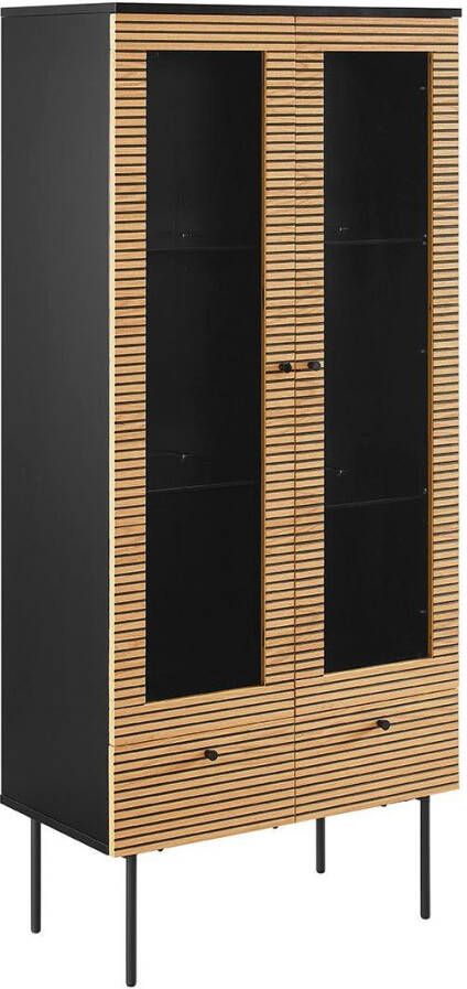 SalesFever Vitrinekast Torsby Designer Vitrine in edler Optik Eiken echt houtfineer - Foto 5