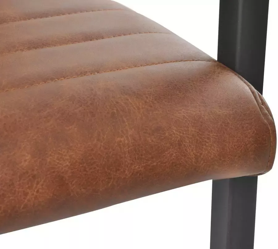 SalesFever Vrijdragende stoel met breedtestiksels op rug- en zitgedeelte stoel met armleuningen (set 2 stuks) - Foto 1