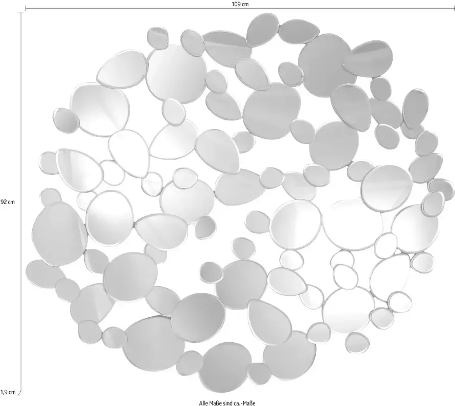 SalesFever Wandspiegel met ovale spiegelelementen