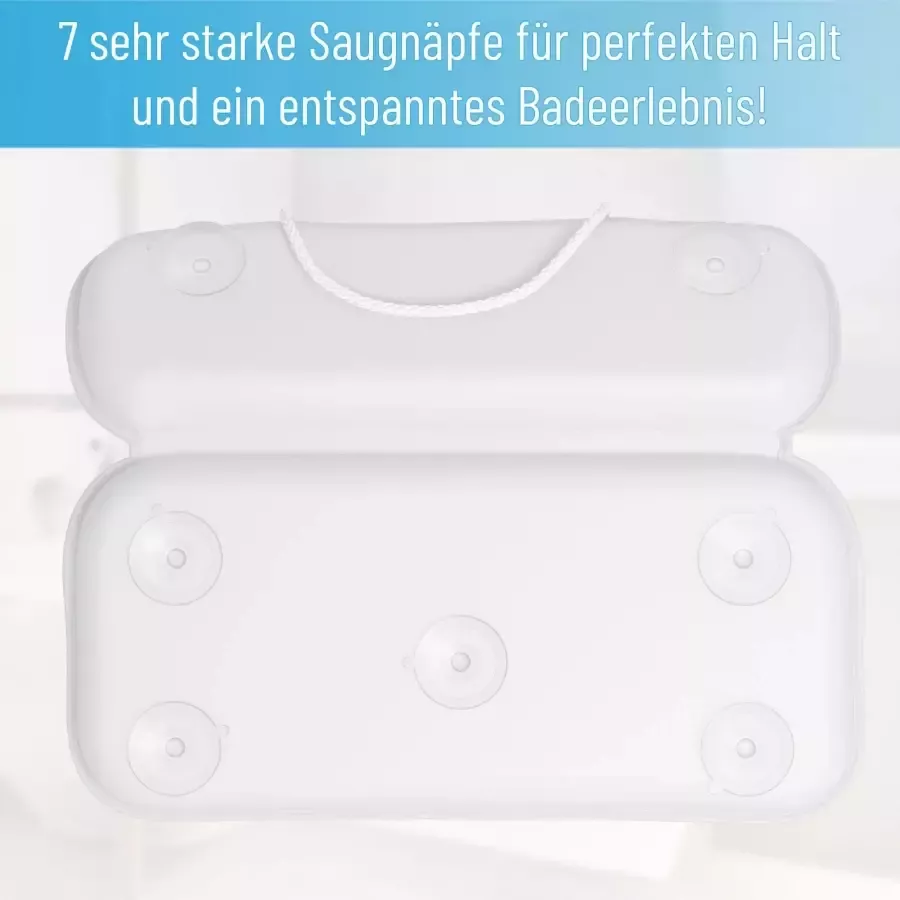 Sanilo Nekkussen Badkussen Kolibrie comfortabel antislip volle kleuren met 7 prima zuignappen - Foto 4