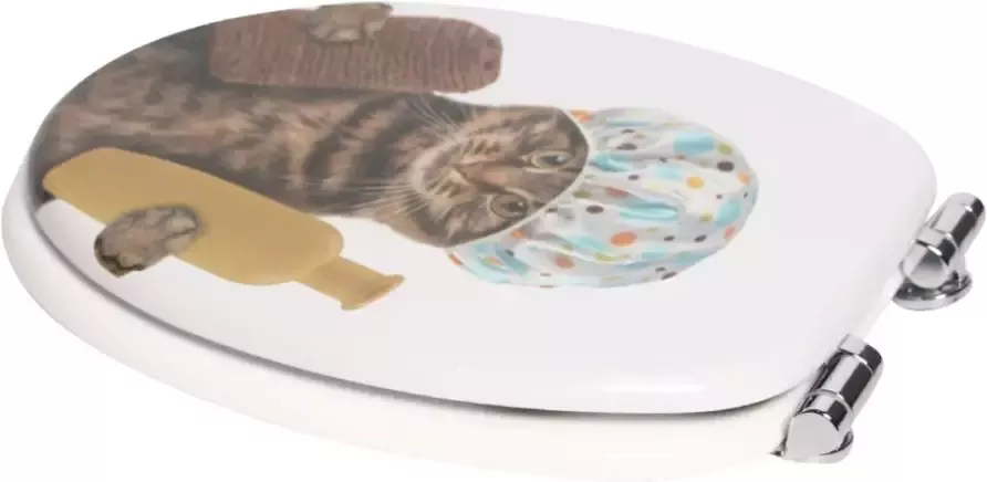 Sanilo Set badkameraccessoires Shower Cat bestaand uit toiletzitting badmat en wastafelplug (3-delig) - Foto 9