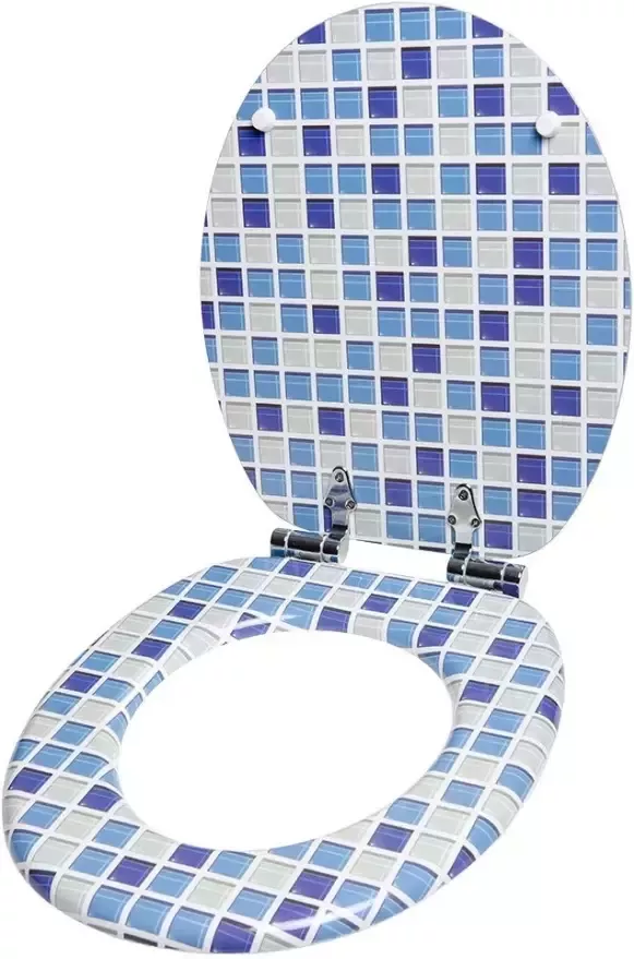 Sanilo Toiletzitting Mozaïek blauw met soft-closemechanisme - Foto 5