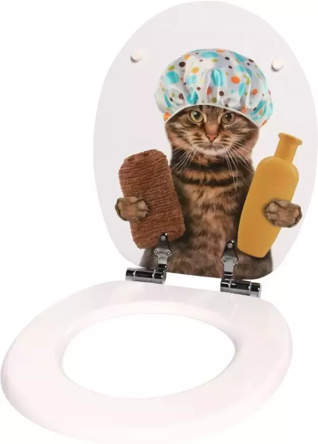 Sanilo Toiletzitting Shower Cat met soft-closemechanisme - Foto 3