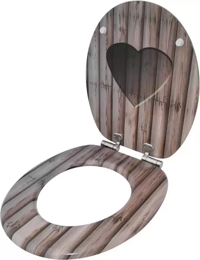 Sanilo Toiletzitting Wooden Heart met soft-closemechanisme - Foto 4