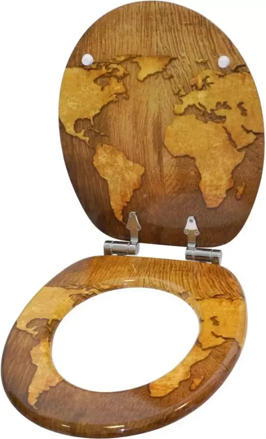 Sanilo Toiletzitting World Map met soft-closemechanisme - Foto 6