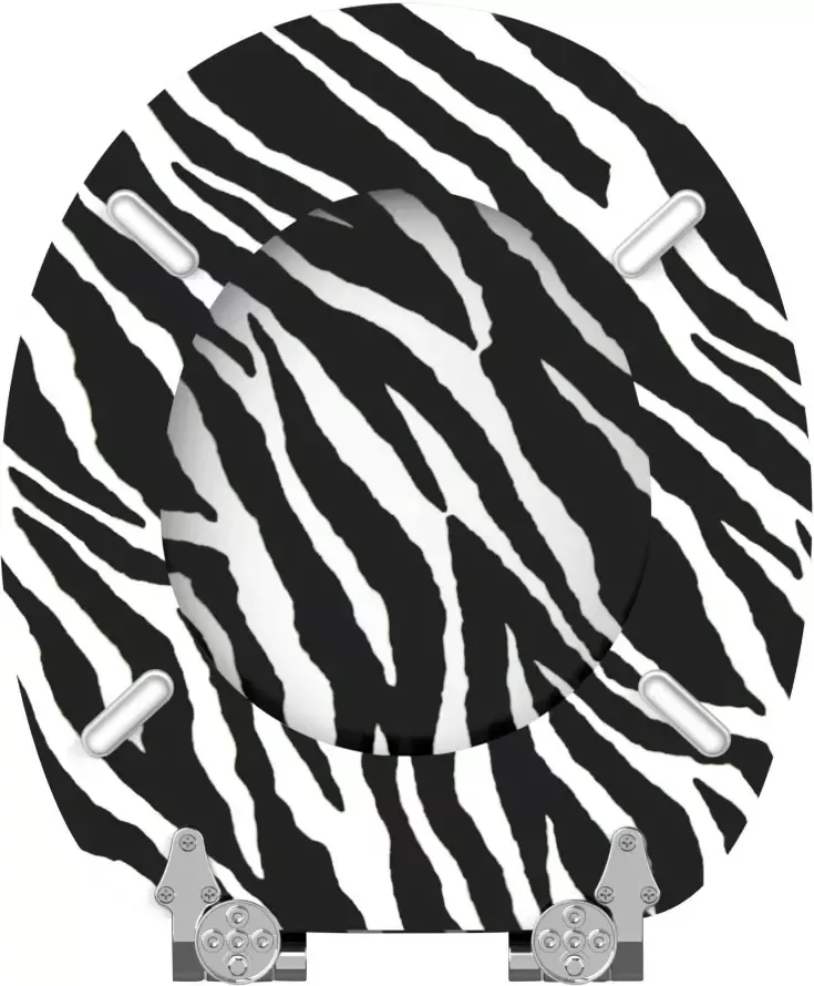 Sanilo Toiletzitting Zebra Look met soft-closemechanisme - Foto 2