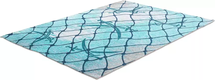 Sansibar Vloerkleed Keitum 005 Vlakweefsel modern ontwerp motief Vissersnet & gekruiste Zwaarden - Foto 6