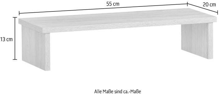 Schildmeyer Bureau-opzetkast Baku Beeldschermopzet breedte 55 cm Made in Germany