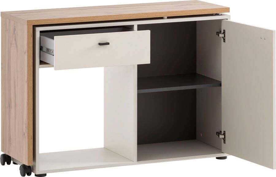 Schildmeyer Bureau Tiny Working praktisch in het thuiskantoor dressoir met flexibele werkblad - Foto 3