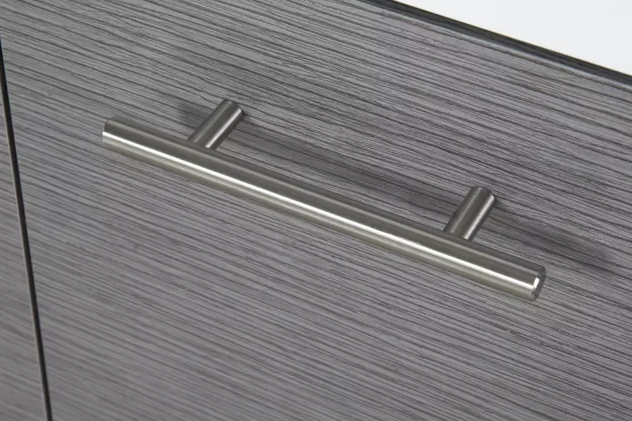 Schildmeyer Halfhoge kast PALERMO Breedte 60 cm verstelbare plank metalen grepen 2 laden