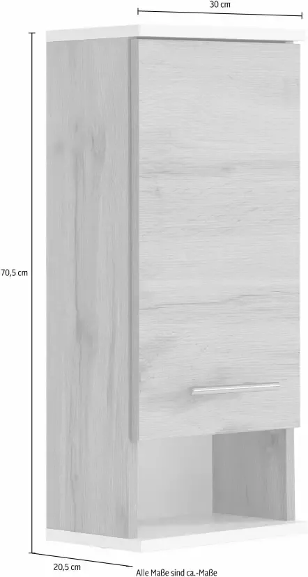 Schildmeyer Hangend kastje Rhodos Breedte 30 cm verstelbare plank aan te passen draairichting - Foto 2