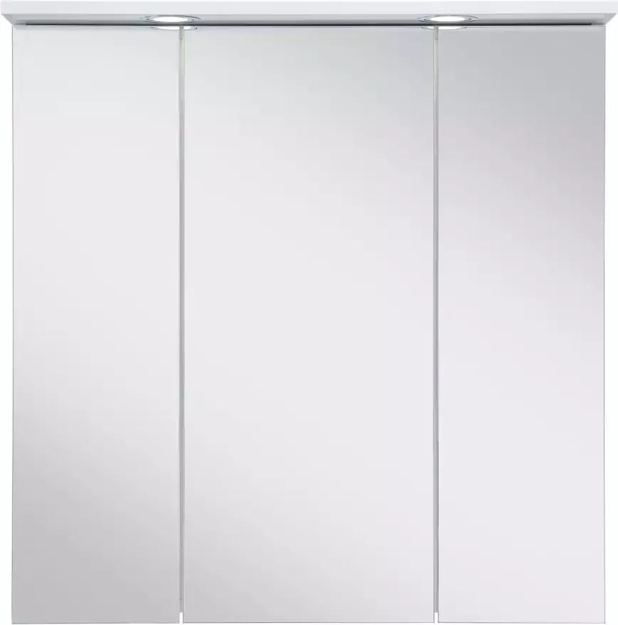 Schildmeyer Spiegelkast SPS 700.1 spot Breedte 70 cm 3-deurs 2 led-inbouwspotjes schakelaar- stekkerdoos - Foto 1