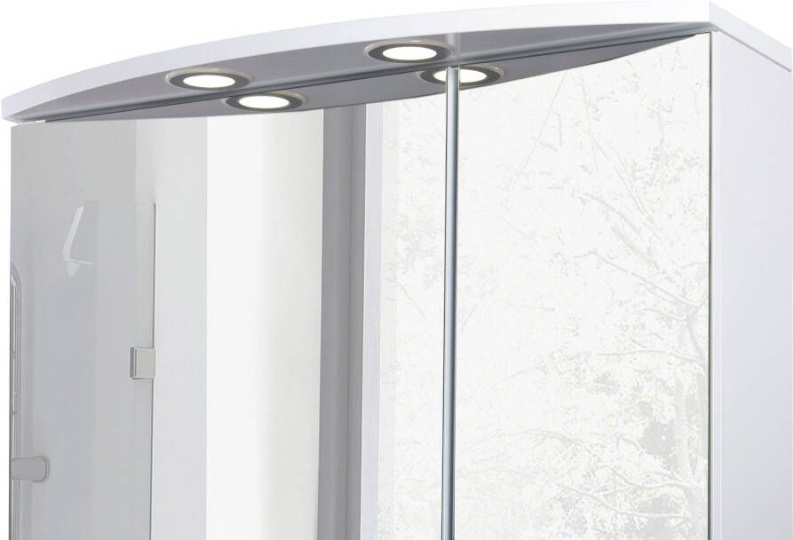 Schildmeyer Spiegelkast Verona Breedte 60 cm 2-deurs 2 led-inbouwspotjes schakelaar- stekkerdoos - Foto 4