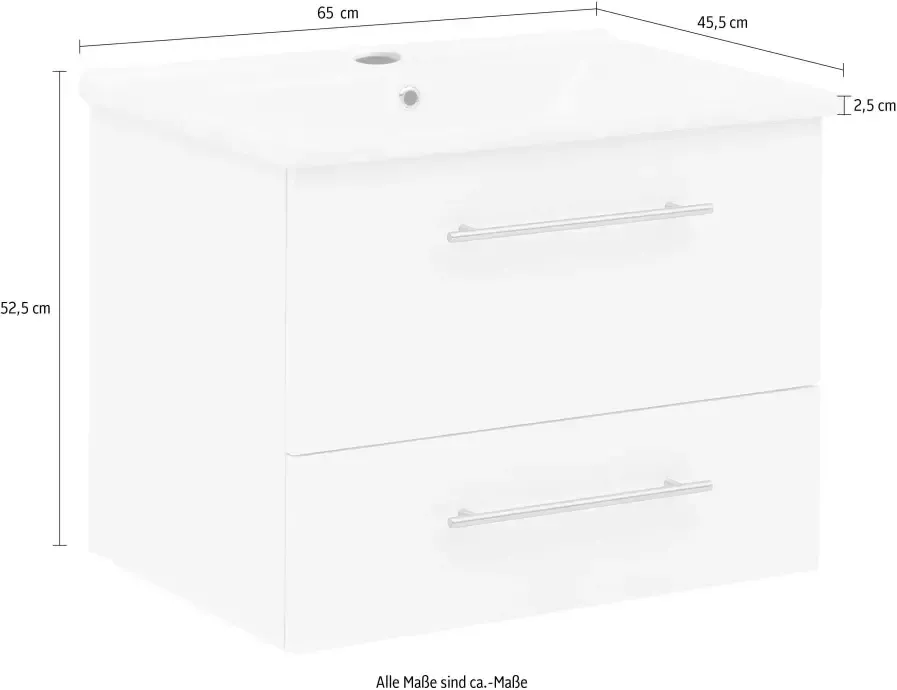 Schildmeyer Wastafelonderkast Basic met keramische wasbak - Foto 2