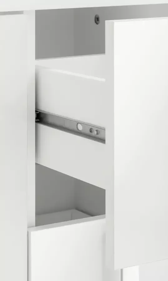 Schildmeyer Wastafelonderkast Kampen Hoogte 60 cm met metalen handgrepen deur met soft-closetechniek 2 laden - Foto 7