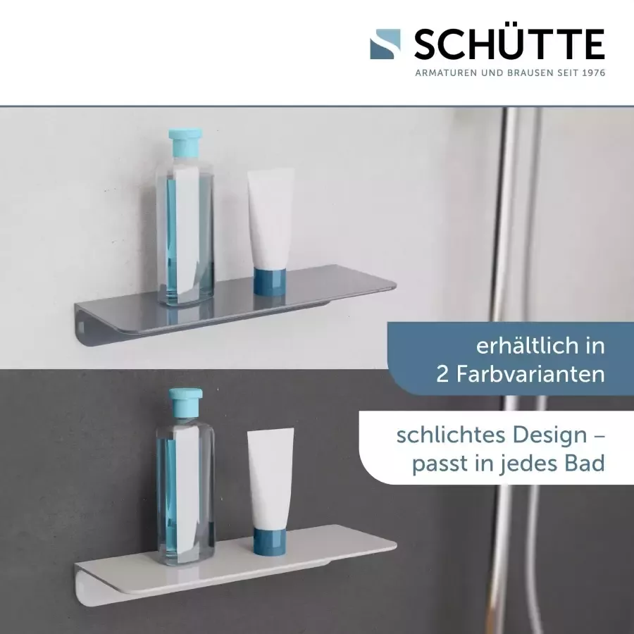 Schütte Badkamerrekje zonder boren badkamer rek voor badkamer in wit of antraciet - Foto 1