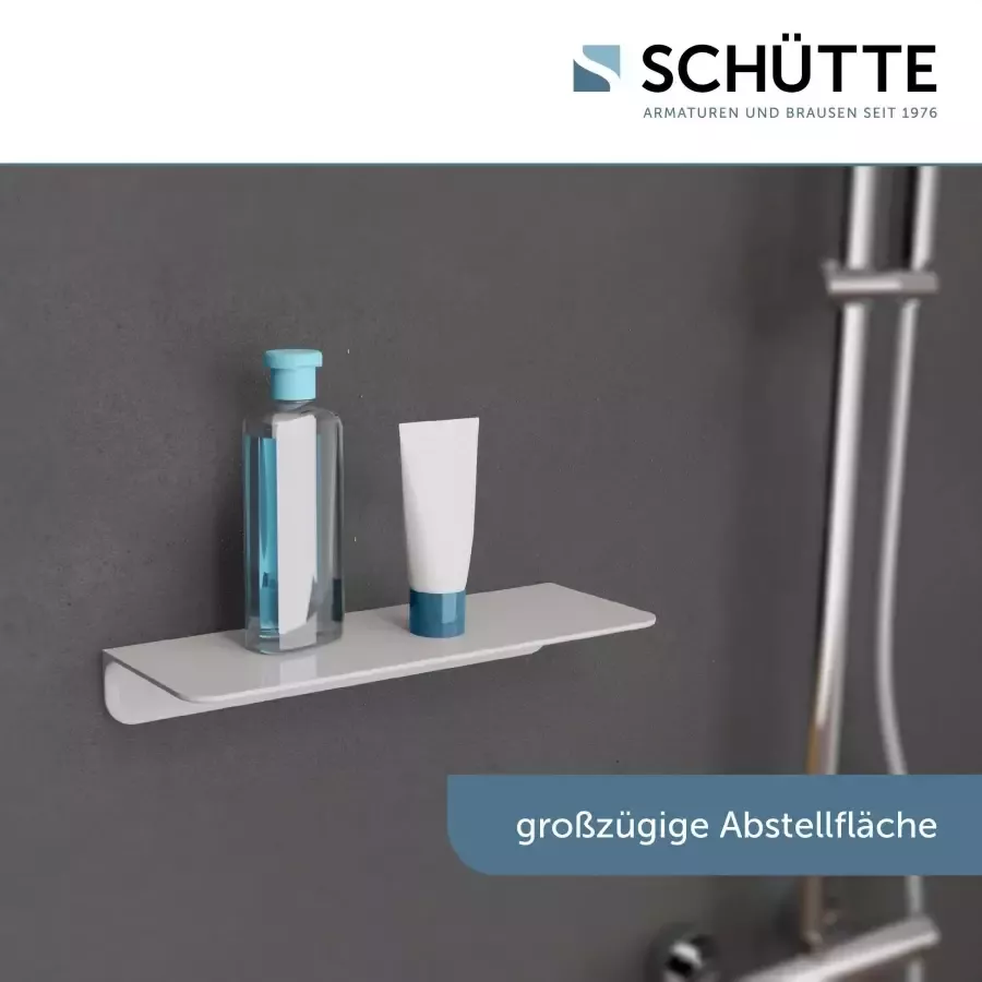 Schütte Badkamerrekje zonder boren badkamer rek voor badkamer in wit of antraciet