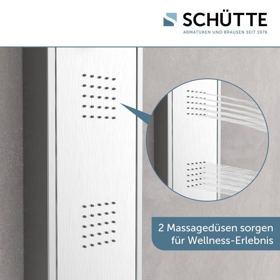 Schütte Douchekolom Tahiti 2 massagestralen antikalk-noppen edelstaal wellness-douchekop - Foto 4