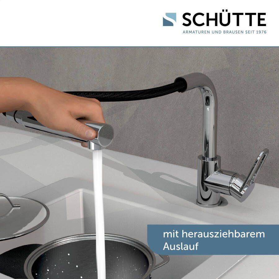 Schütte Keukenkraan Design met sproeikop uittrekbaar draaibaar hoge druk - Foto 3