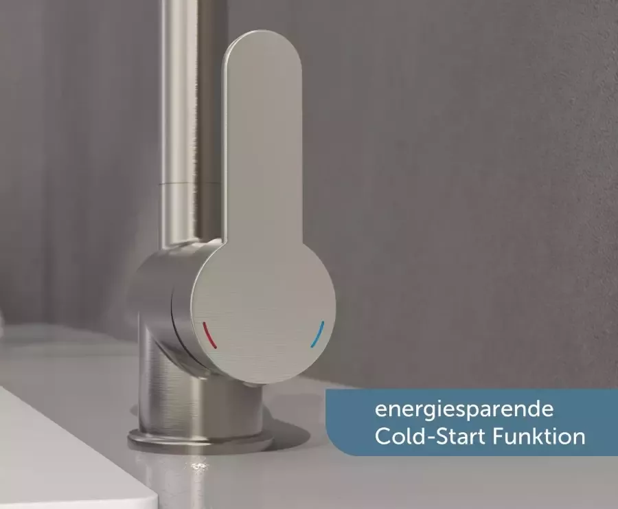 Schütte Keukenkraan Londen energiebesparende cold-start-functie 360° draaibaar uittrekbaar - Foto 4