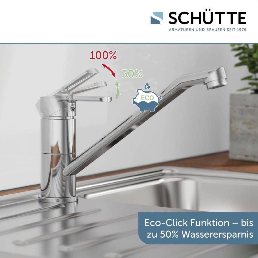 Schütte Keukenkraan Main Kraan met waterbesparende functie 360° draaibaar chroom hoge druk - Foto 2