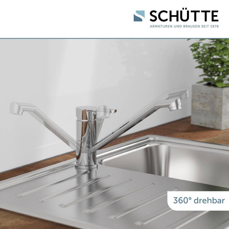 Schütte Keukenkraan Main Kraan met waterbesparende functie 360° draaibaar chroom hoge druk - Foto 4