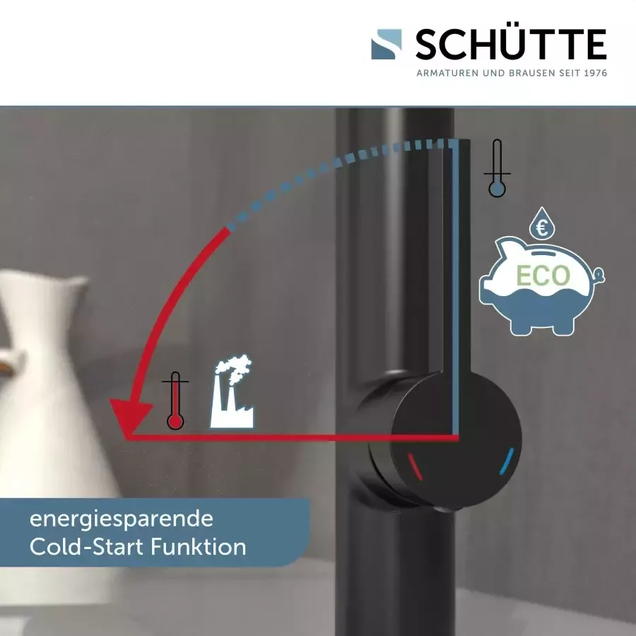 Schütte Keukenkraan Miami energiebesparende cold-start-functie 360° draaibaar tweevoudig verstelbaar - Foto 3