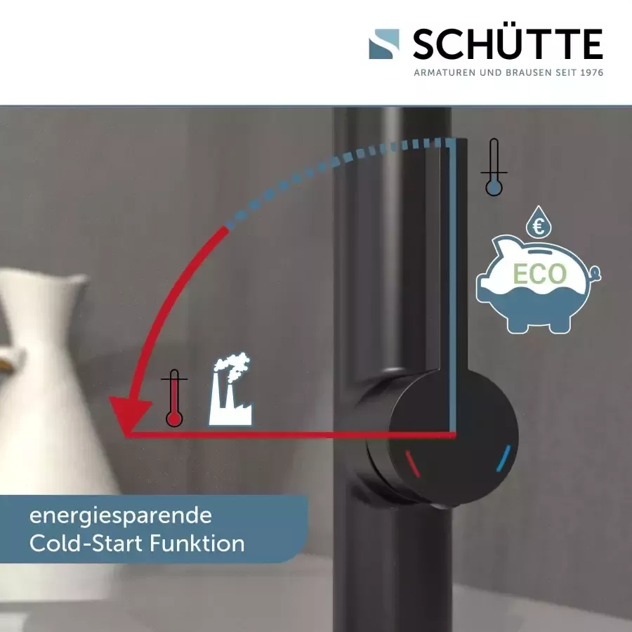 Schütte Keukenkraan Miami energiebesparende cold-start-functie 360° draaibaar tweevoudig verstelbaar - Foto 4