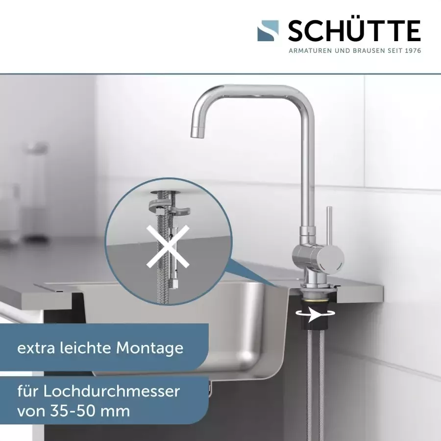 Schütte Gootsteen kraan WINDOW Kraan montage onder het raam 360° draaibaar energiebesparend - Foto 3