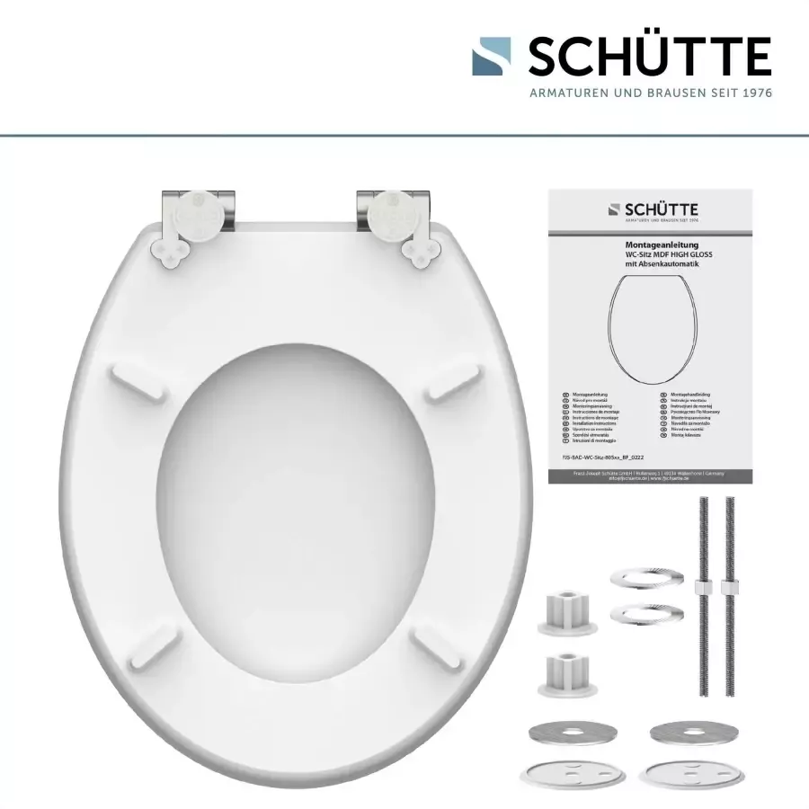 Schütte Toiletzitting Balance High gloss met houten mdf-kern met softclosemechanisme - Foto 2