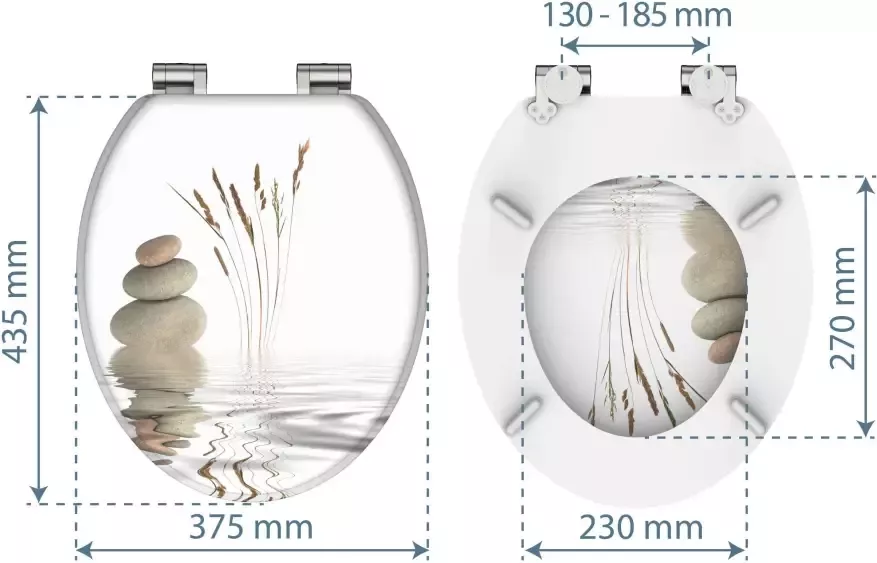 Schütte Toiletzitting Balance met softclosemechanisme en houten kern mdf - Foto 6