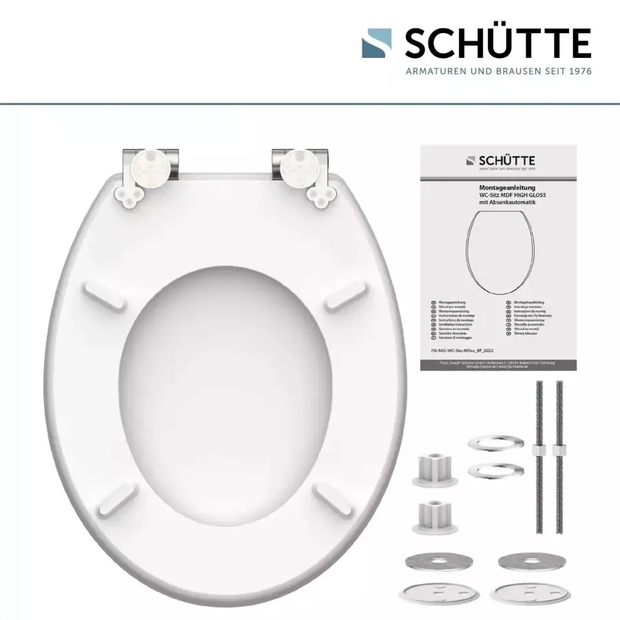 Schütte Toiletzitting Black stone High gloss met houten mdf-kern met softclosemechanisme - Foto 2