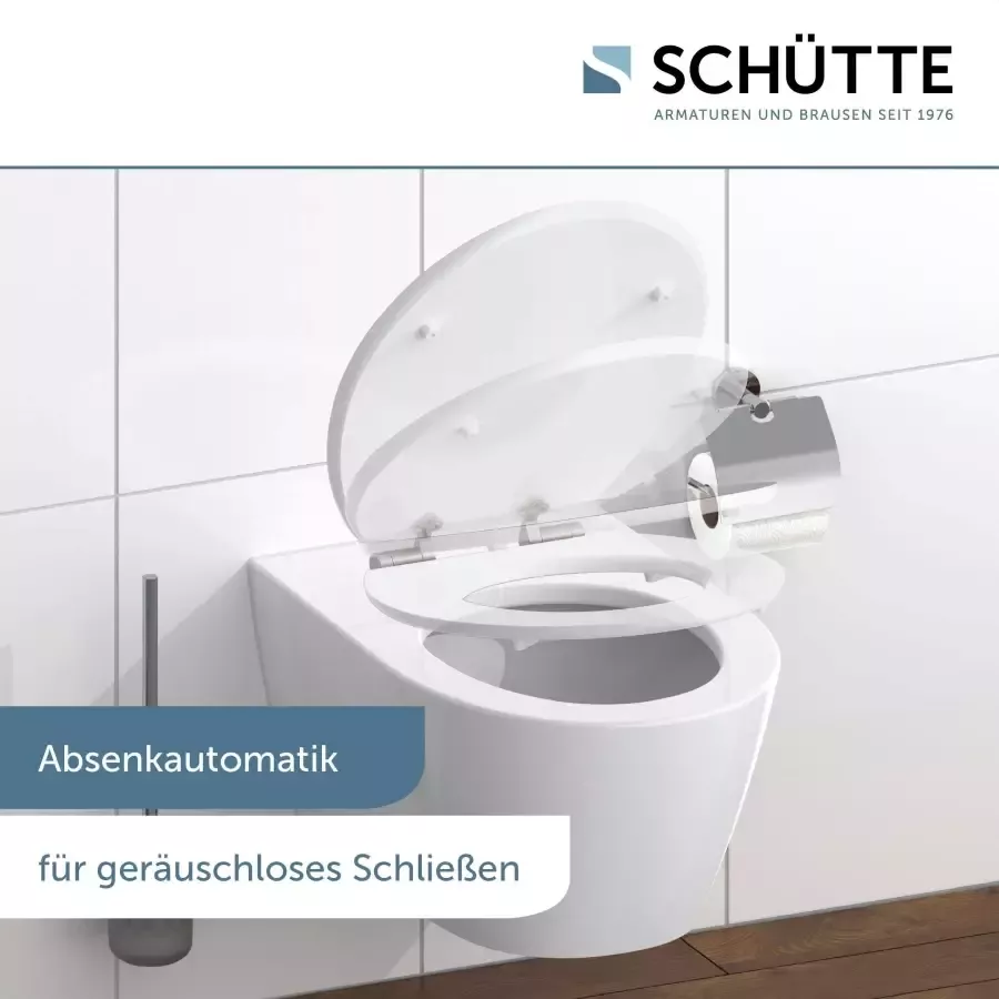 Schütte Toiletzitting Black stone High gloss met houten mdf-kern met softclosemechanisme - Foto 3