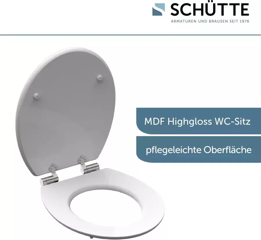 Schütte Toiletzitting Diamond High gloss met houten mdf-kern met softclosemechanisme - Foto 4