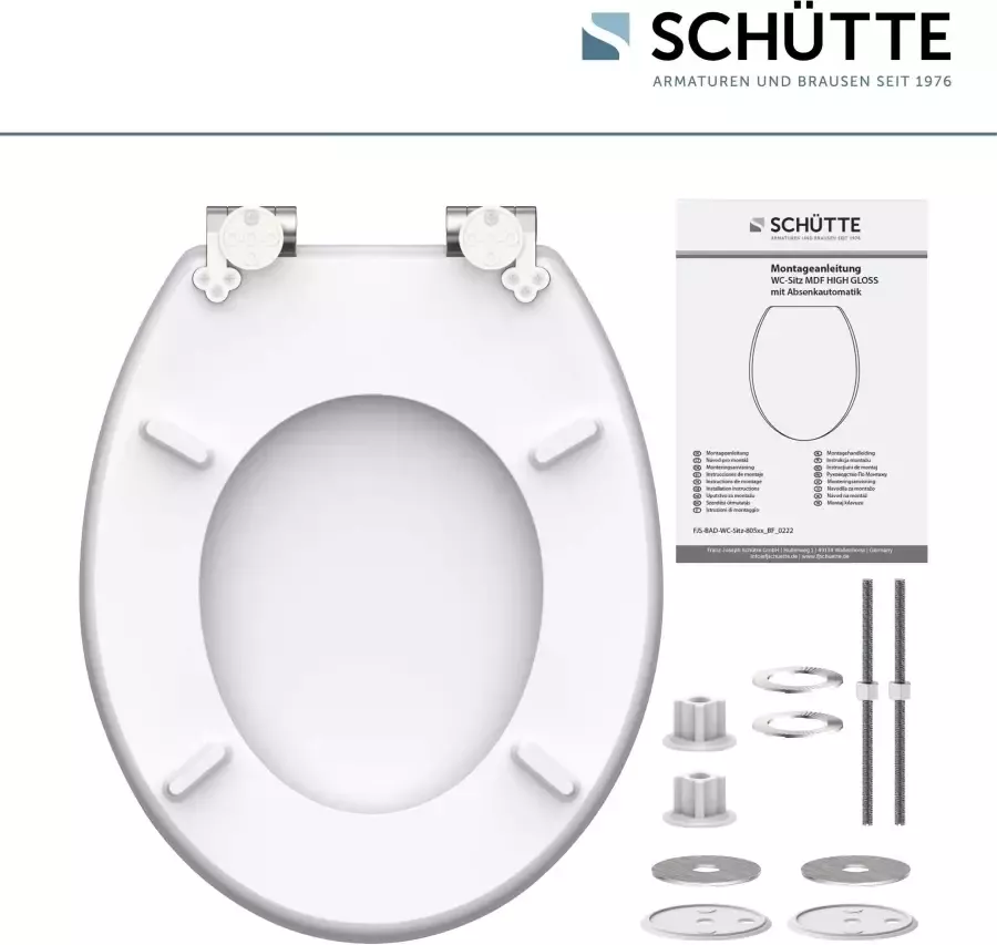 Schütte Toiletzitting Diamond High gloss met houten mdf-kern met softclosemechanisme - Foto 3