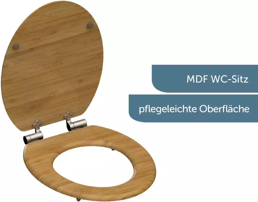 Schütte Toiletzitting Don`t Hurry Softclosemechanisme houten kern motiefprint mdf - Foto 4