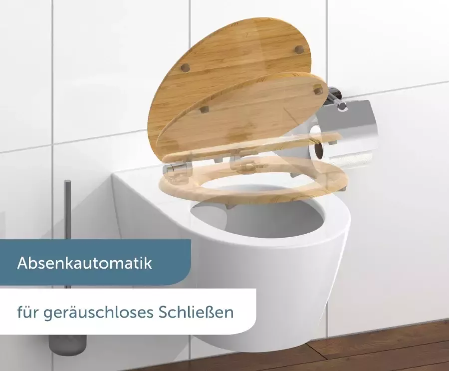 Schütte Toiletzitting Don`t Hurry Softclosemechanisme houten kern motiefprint mdf - Foto 3