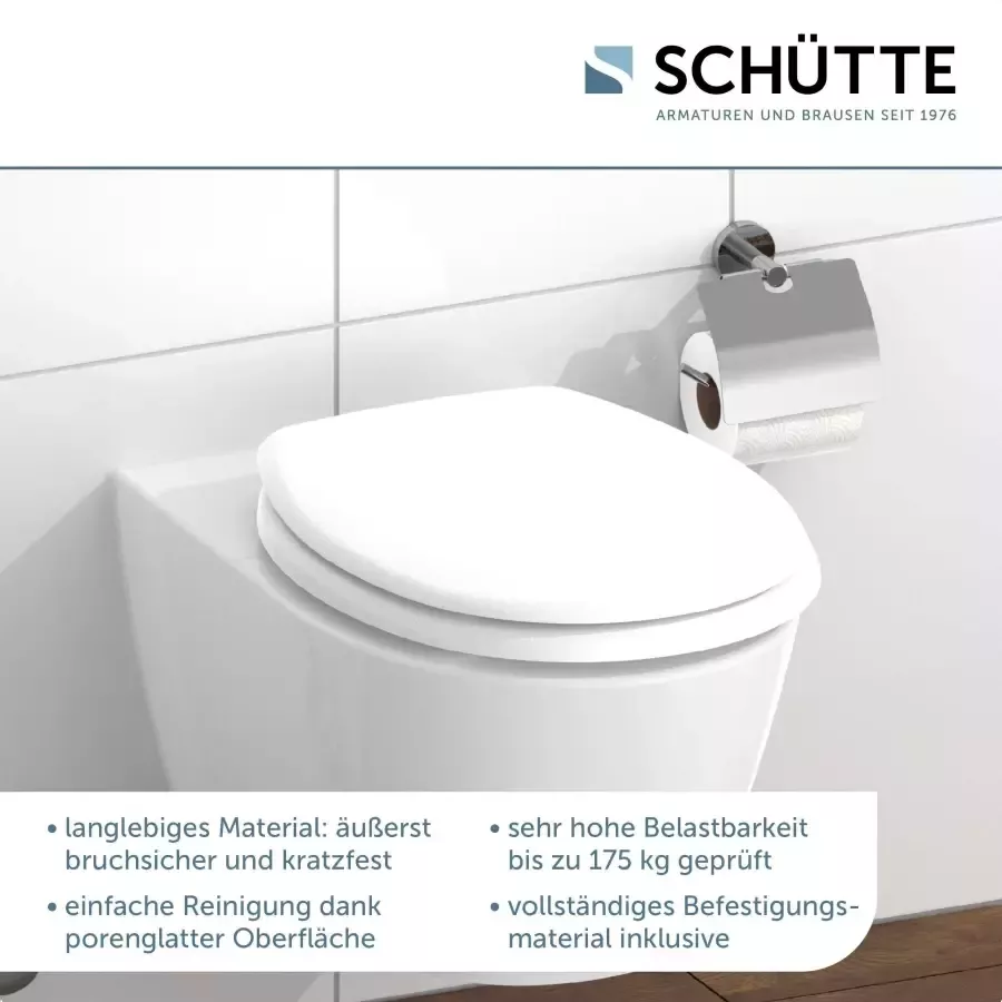 Schütte Toiletzitting Duroplast maximale belasting van de toiletbril 175 kg - Foto 1